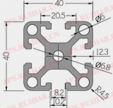 工業(yè)鋁型材8-4040D