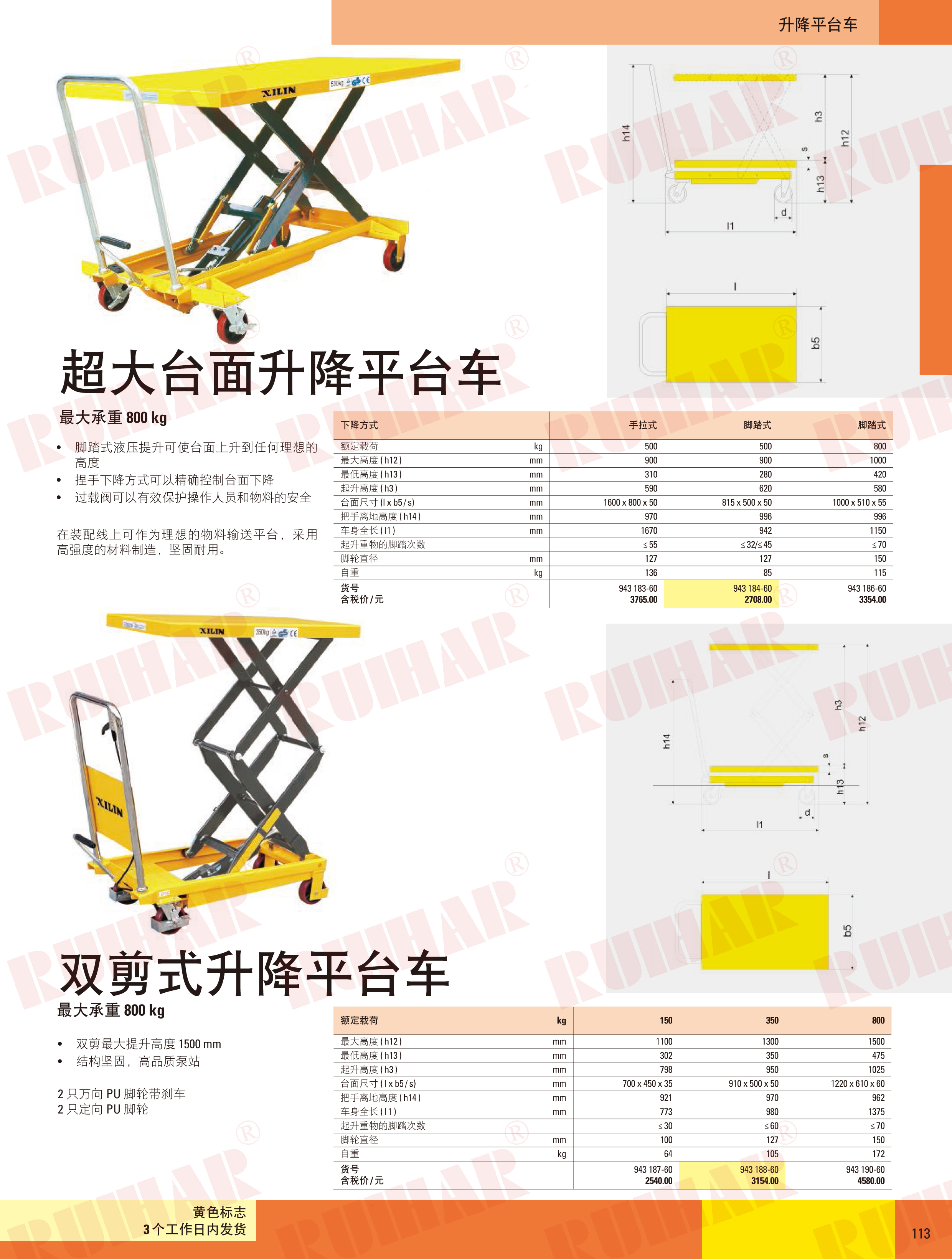 雙剪式升降平臺(tái)車(chē)