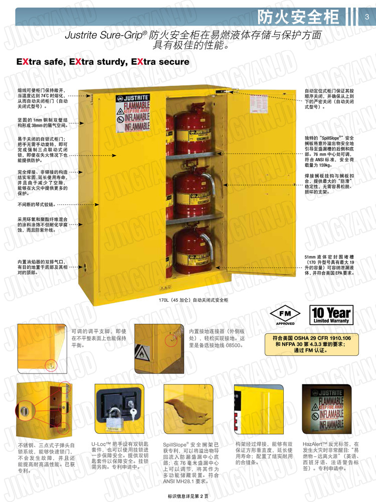 美國(guó)杰斯瑞特，防火安全柜，justrite防火柜，justrite安全柜，防爆柜justrite