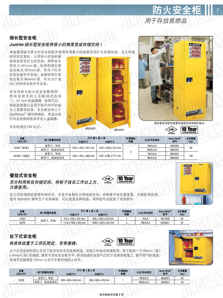 美國(guó)杰斯瑞特，防火安全柜，justrite防火柜，justrite安全柜，防爆柜justrite