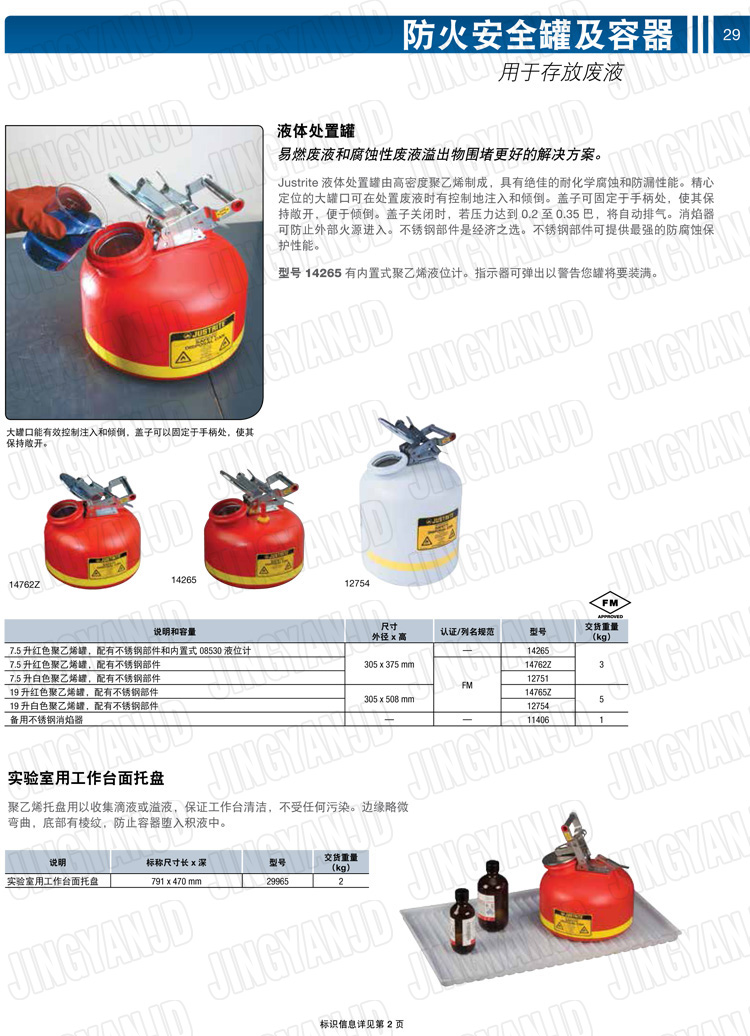 JUSTRITE，美國杰斯瑞特，justriteI型安全罐,柴油汽油存放罐，酒精松香水安全存儲(chǔ)罐，防火安全罐，防爆安全罐